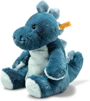 Steiff Spott Stegosaurus Plush - Stuffed Dinosaur Toy, Machine Washable Plush Dino for Kids, Ages 0  (Blue, 11")