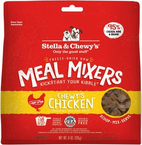 Stella & Chewy's Freeze Dried Raw Chewy’s Chicken Meal Mixers – Dog Food Topper for Small & Large Breeds – Grain Free, Protein Rich Recipe – 8 oz Bag