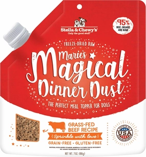Stella & Chewy's Freeze-Dried Raw Marie’s Magical Dinner Dust - - Premium Beef Dog Food Topper with Organic Fruits & Vegetables - Perfect for Picky Eaters - 7oz
