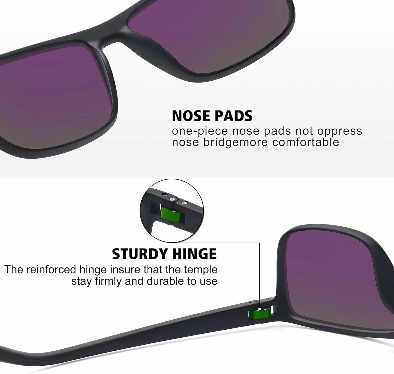 STORYCOAST Polarized Sunglasses for Men Women Classic Square Sports Fishing Running Golf Sun Glasses UV Protection