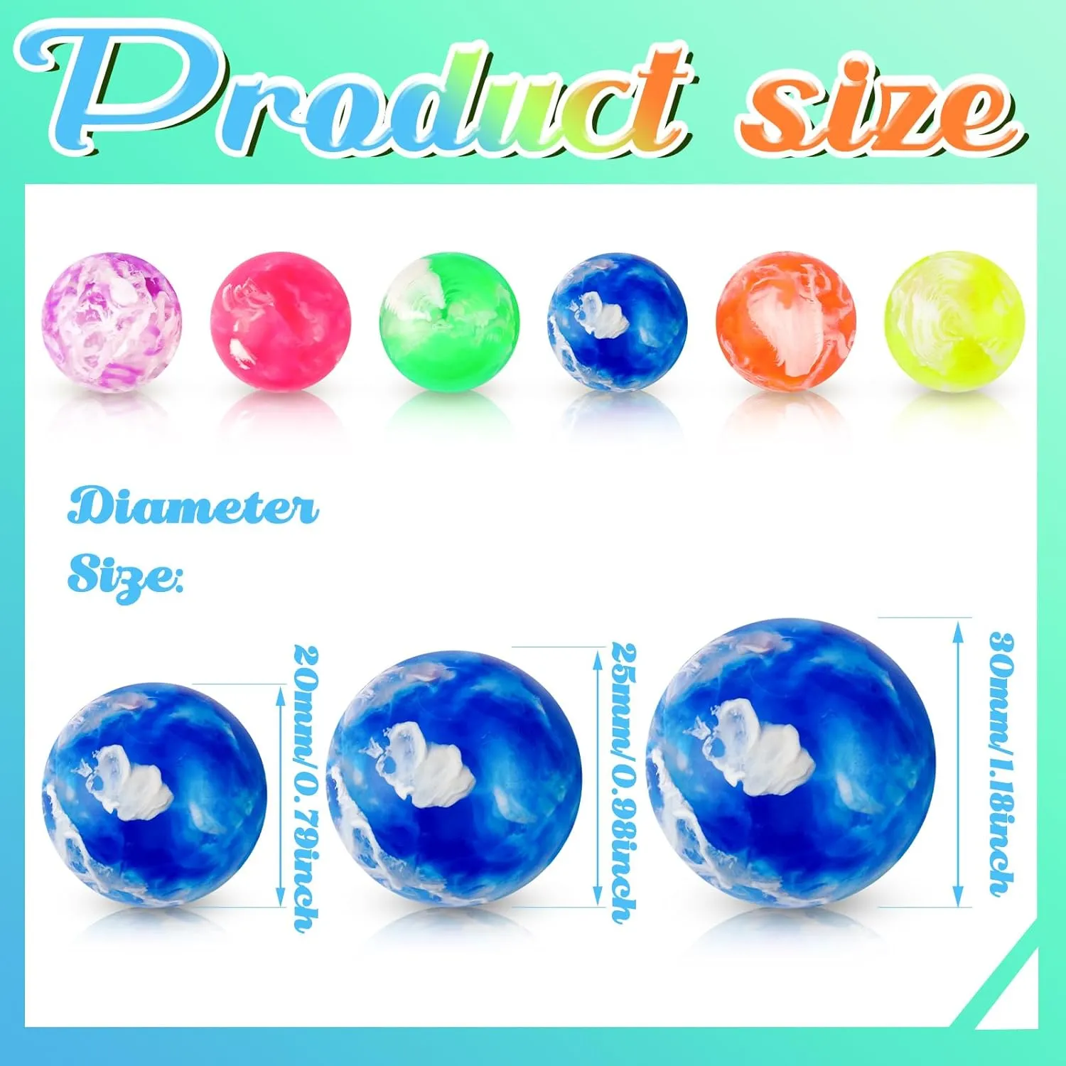 Sumind 100 Pcs Small Bouncy Balls in Bulk Rubber High Bouncing Balls for Birthday Party Favors Gift Game Prizes Vending Machines Fillers Outdoor Activities