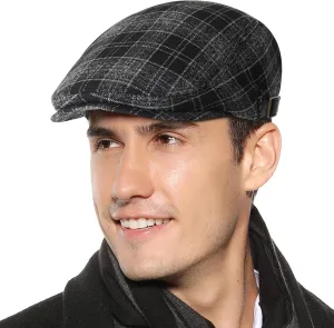 Sumolux Mens Newsboy Cap Winter Beret Hat Cabbie Flat Cap