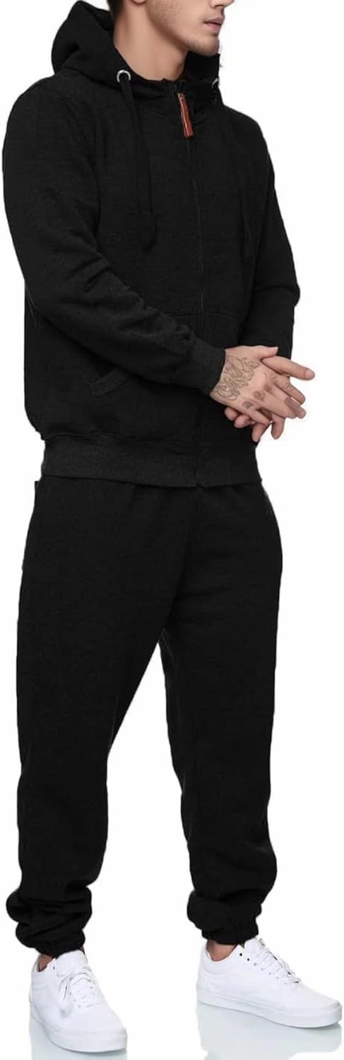Sweatsuits for Men 2 Piece Men's Jogging Tracksuit Set Hoodie Casual Athletic Long Sleeve Zipper Suit Set