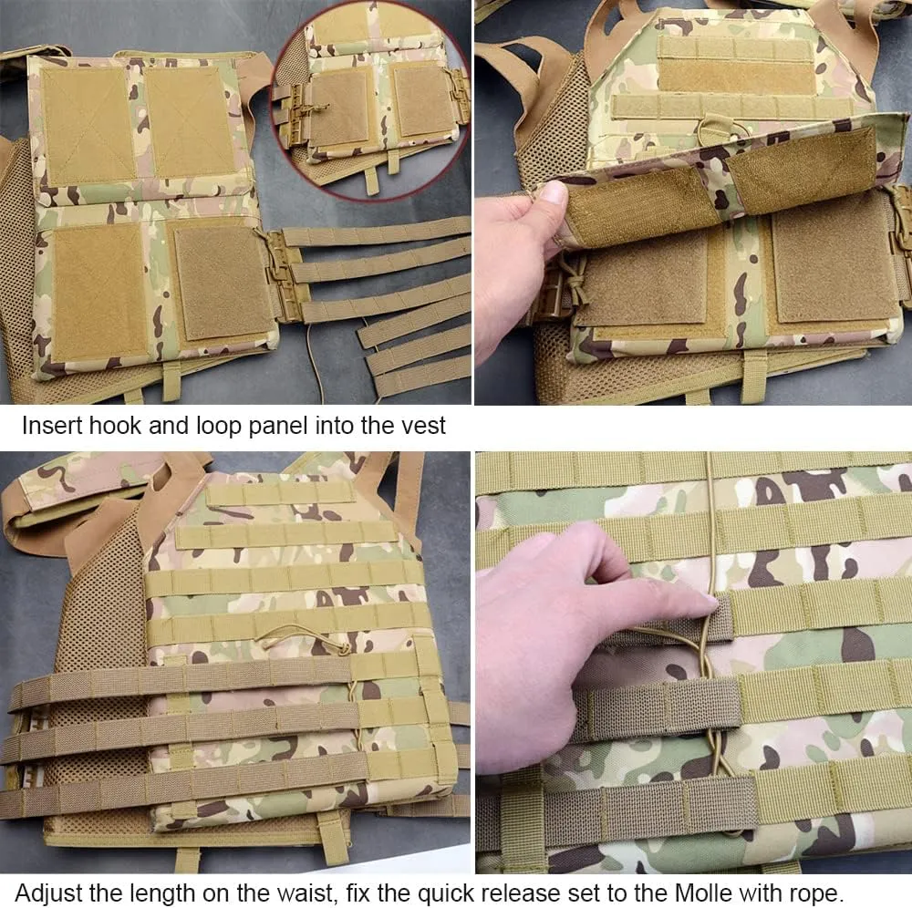 Tactical MOLLE Vest Quick Release Skeletal Mesh Cummerbund Strap Side Belt for JPC XPC NCPC CPC Vest