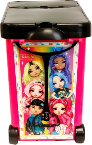 Tara Toys MGA Rainbow High Wheeled Doll Storage & Carrying Case - A Fashionable Haven to Keep Dolls Neat Stylish - Organized for Kids Ages 3  Elevate The Fun and Orderliness of Playtime