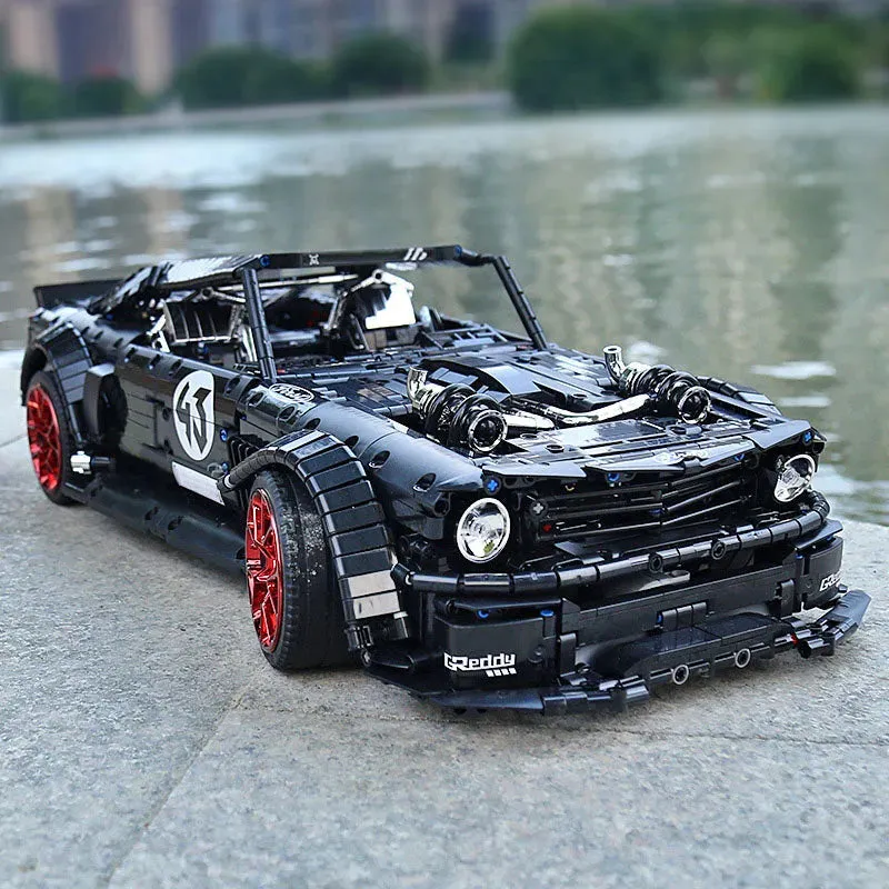 Tech MOC Classic Sports Car Mustang Hoonicorn V2 Bricks Toy 13108
