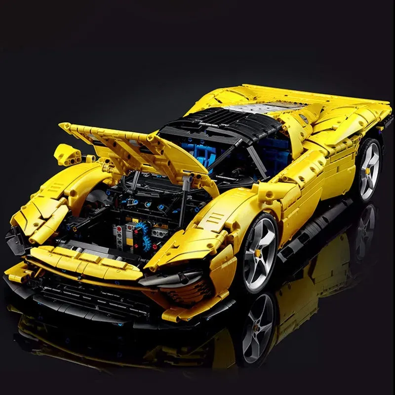Tech MOC Ferrari Daytona SP3 Hyper Supercar Bricks Toy