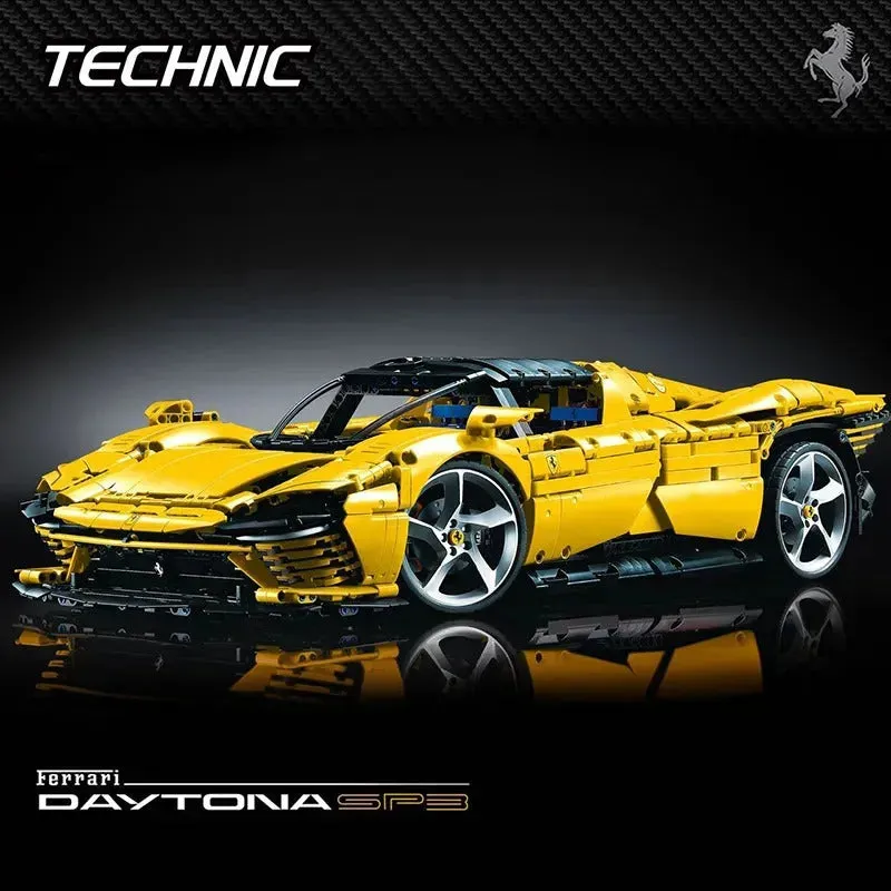 Tech MOC Ferrari Daytona SP3 Hyper Supercar Bricks Toy