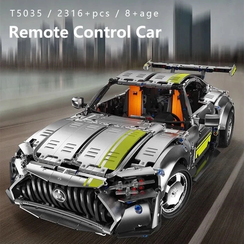 Tech Classic MOC AMG GT Super Racing Car Bricks Toy T5035
