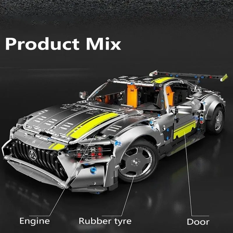 Tech Classic MOC AMG GT Super Racing Car Bricks Toy T5035