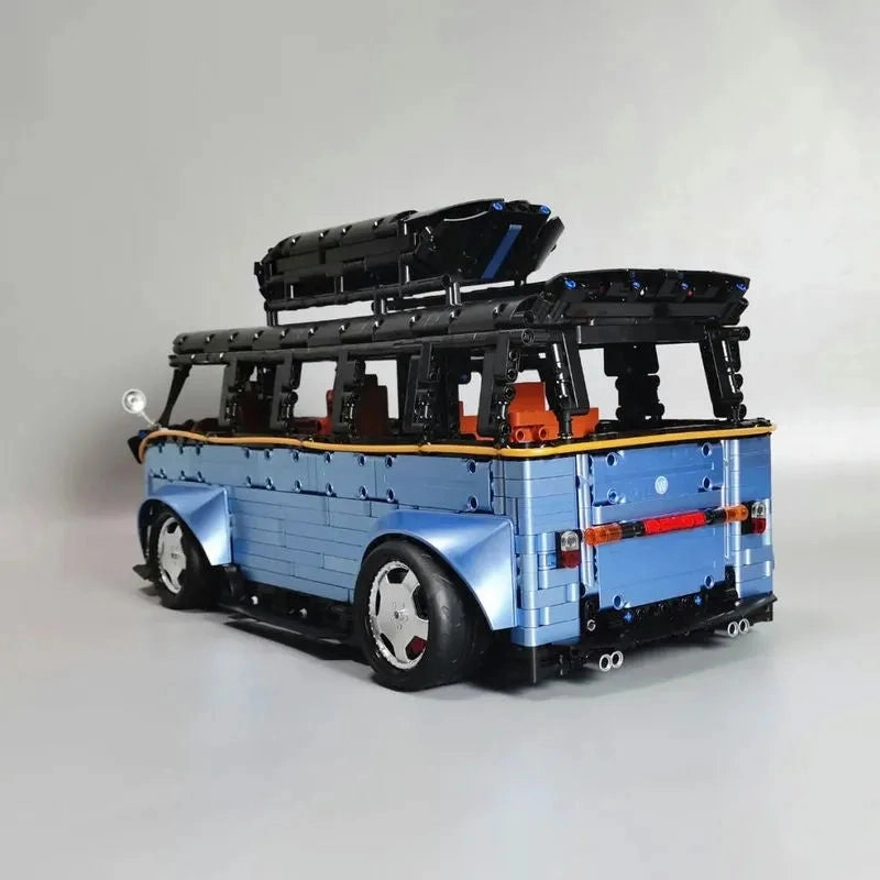 Tech MOC Electroplated Camper Bus Van Bricks Toy T5022A