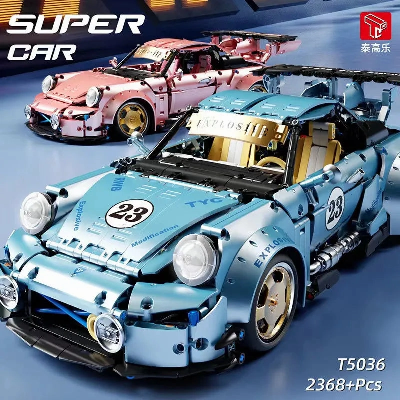 Tech MOC Porsche 911 RWB Supercar Bricks Toy T5036A