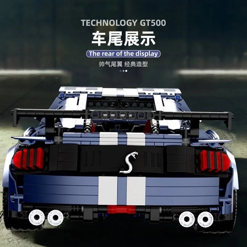 Tech MOC Shelby GT500 Classic Racing Car Bricks Toy T5017A