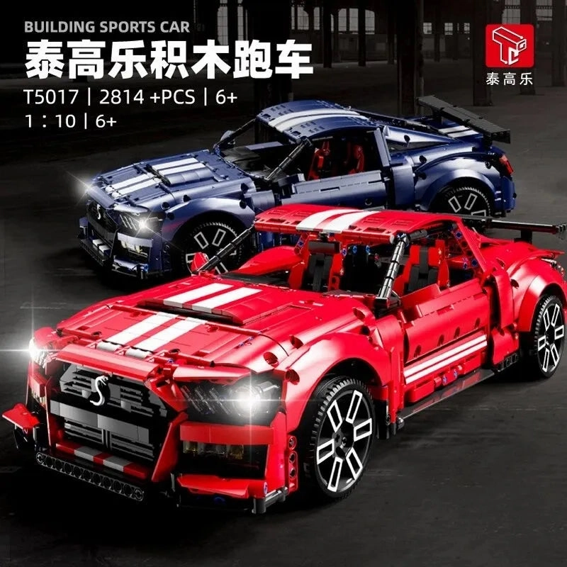Tech MOC Shelby GT500 Classic Racing Car Bricks Toy T5017A