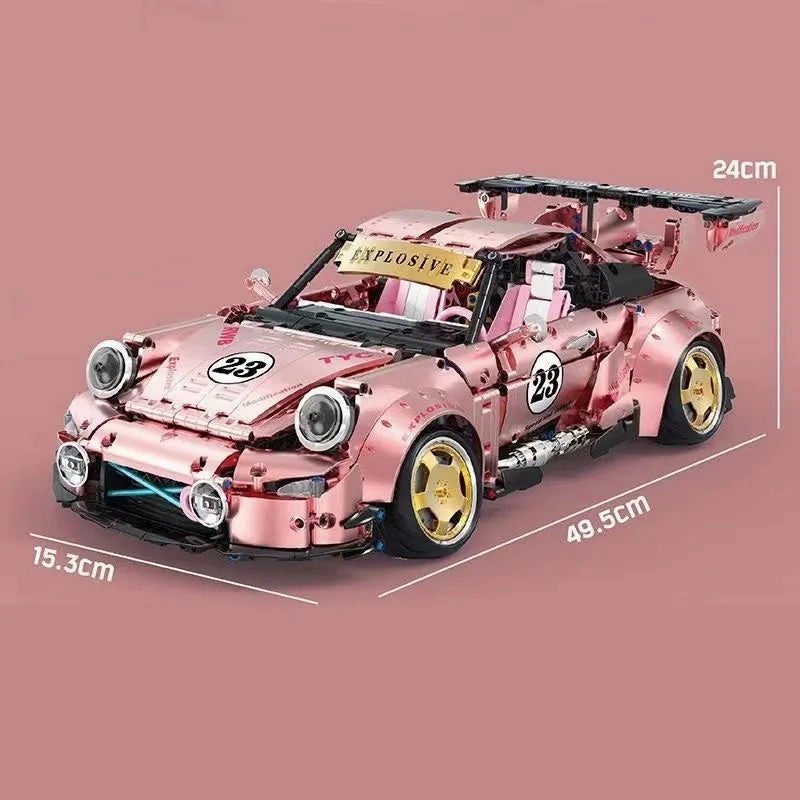 Tech Motorized RC Porsche 911 RWB Supercar Bricks Toy T5036A