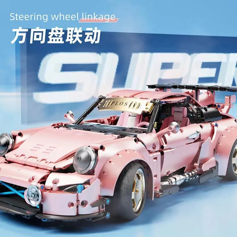 Tech Motorized RC Porsche 911 RWB Supercar Bricks Toy T5036A