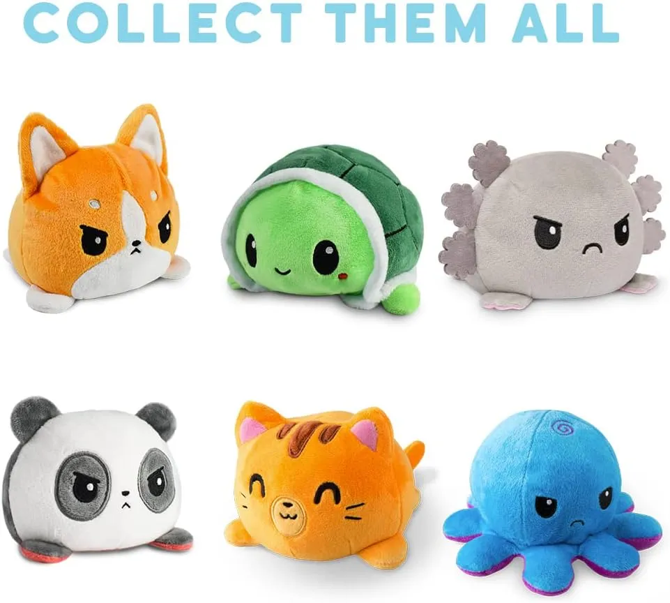 TeeTurtle - The Original Reversible Bear Plushie - Pride - Brown   Rainbow - Cute Sensory Fidget Stuffed Animals That Show Your Mood!
