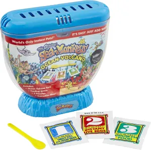 The Original Sea Monkeys Ocean Volcano | Includes Eggs, Food, Water Purifier, and Sea Monkey Tank | Discover Sea Creatures with This Grow Your Own Pet Science Toy for Kids | Random Colour Supplied