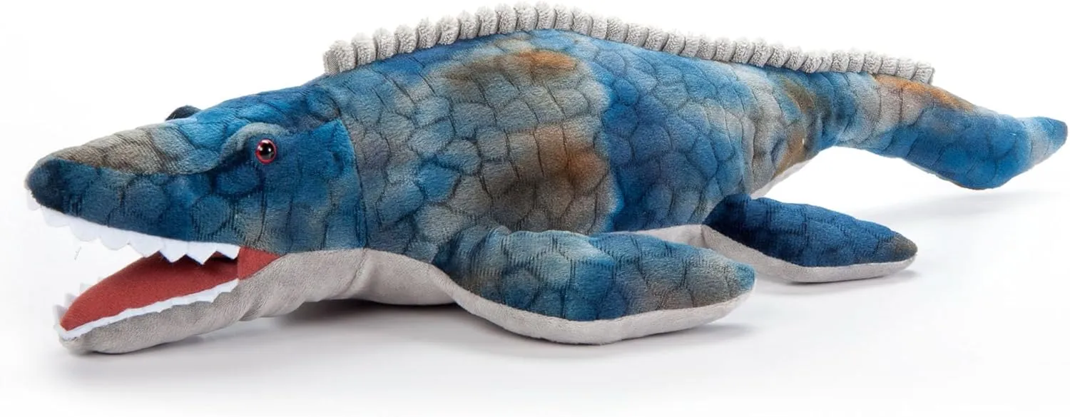 The Petting Zoo Mosasaurus Stuffed Animal Plushie, Dinosaur Animals, Dinosaur Plush Toy 22 inches
