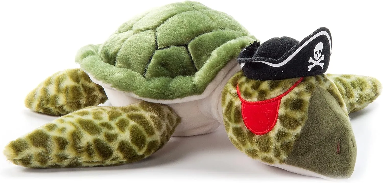 The Petting Zoo Sea Turtle Stuffed Animal Plushie, Gifts for Kids, Pirate Animals, Pirate Sea Turtle Plush Toy 14 inches