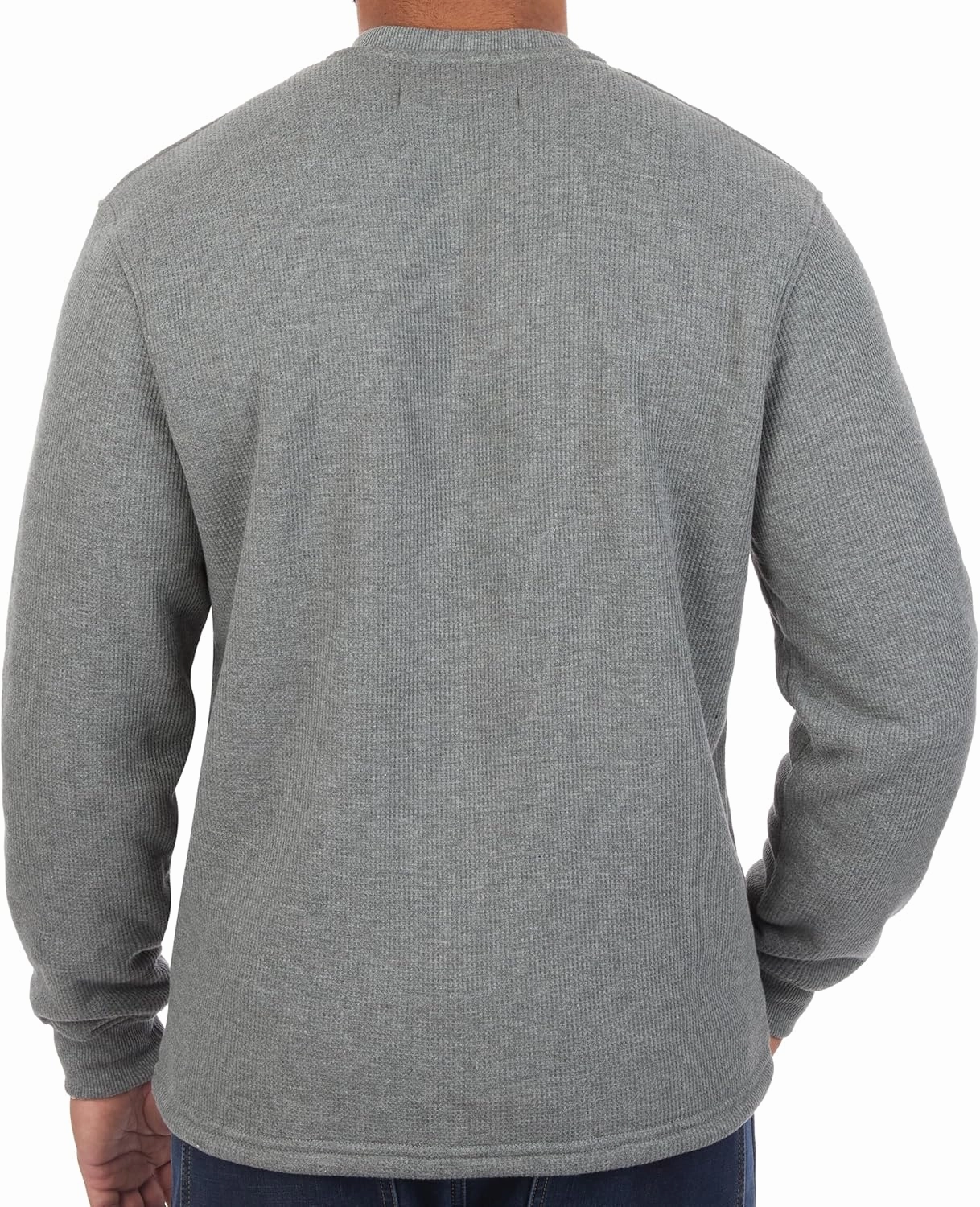 The American Outdoorsman Sherpa Lined Waffle Henley for Men - Thermal Long Sleeve Shirt Bonded Sherpa Lining For Outdoors