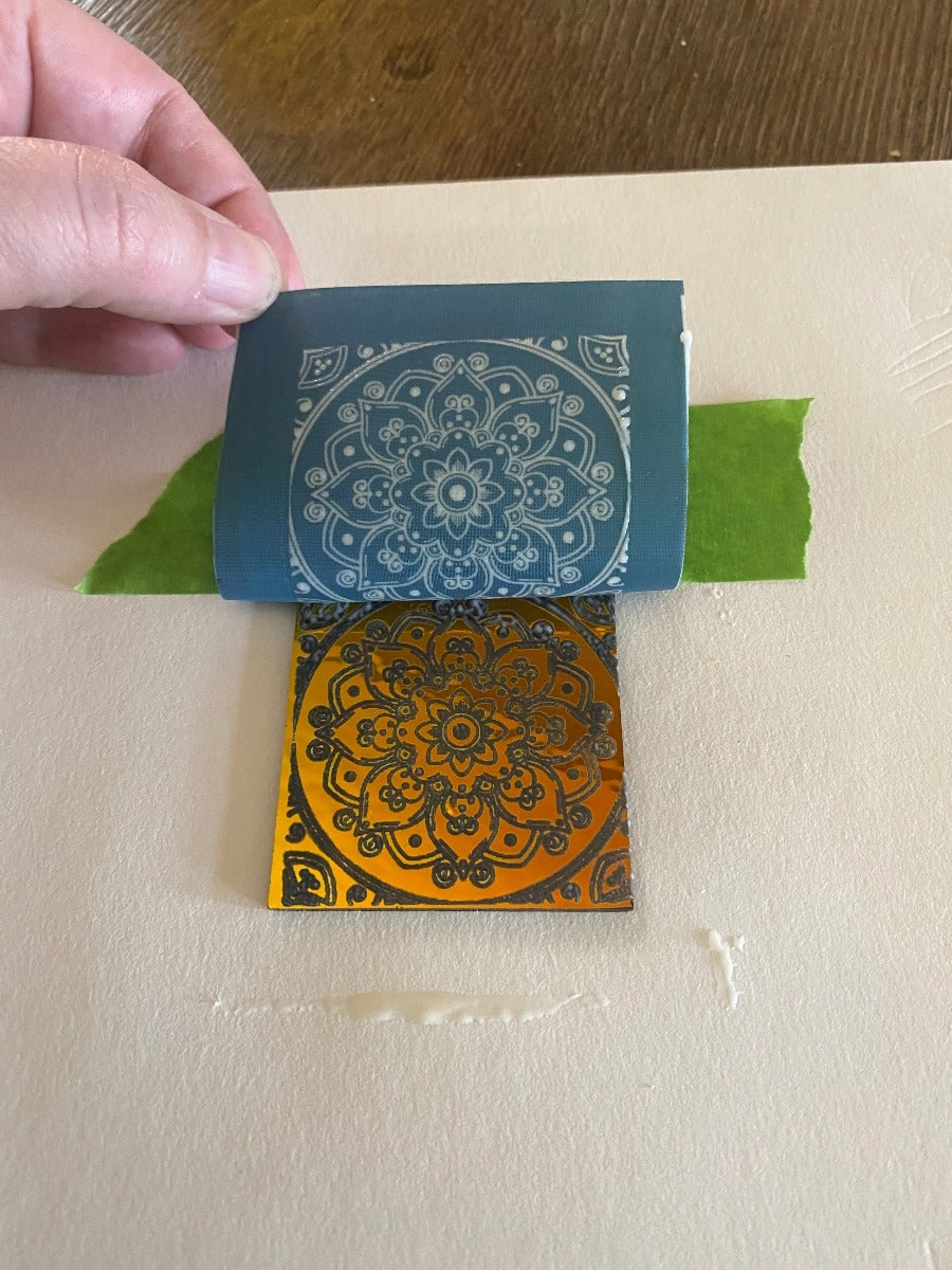 The Flow Two Pack Reusable Silk Screen Stencils for Dichroic Glass Etching