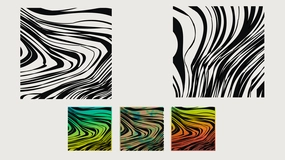 The Flow Two Pack Reusable Silk Screen Stencils for Dichroic Glass Etching