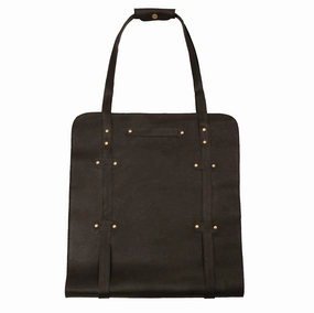 The Isle of Weight Black Leather Firewood Carrier