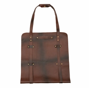 The Isle of Weight Dark Brown Leather Firewood Carrier