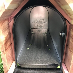 The Stone Bridge Cedar Mailbox | Simple and Beautiful Cedar Mailbox with Metal Insert | Cedar Chalet | Handmade in USA | Made with Aromatic Red Cedar