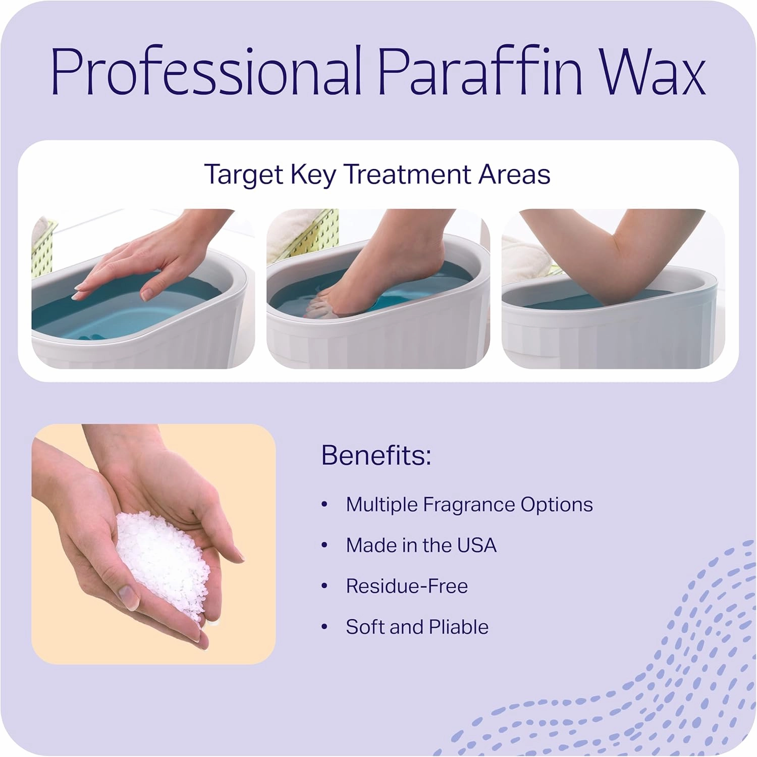 Therabath Paraffin Wax Refill - Thermotherapy - Use to Relieve Arthritis Discomfort, Stiff Muscles, & Dry Skin - for Hands, Feet, Body - Deeply Hydrates - Made in USA, 12 lb. Lavender Harmony