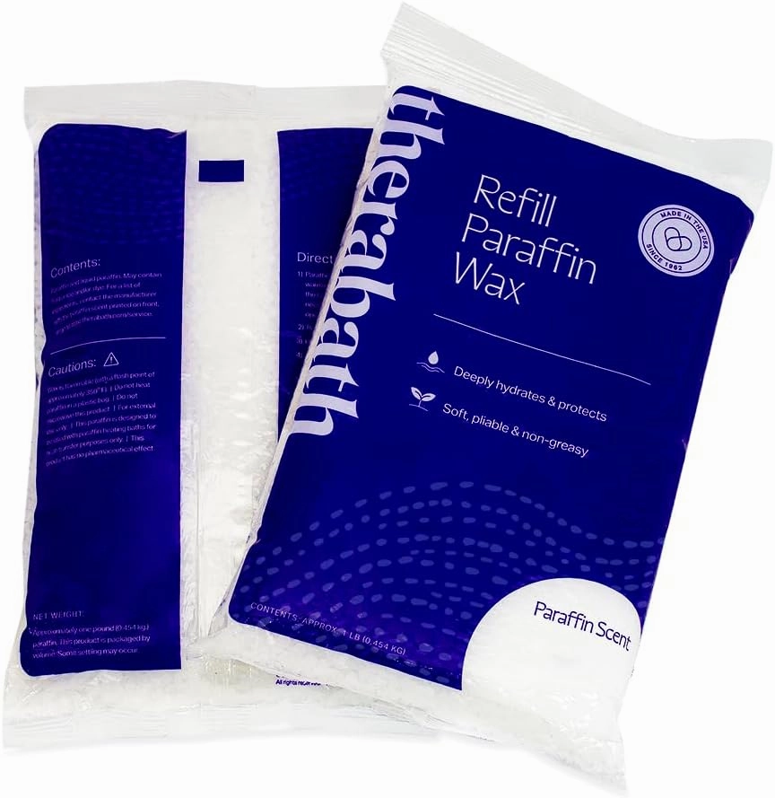 Therabath Paraffin Wax Refill - Thermotherapy - Use to Relieve Arthritis Discomfort, Stiff Muscles, & Dry Skin - for Hands, Feet, Body - Deeply Hydrates & Protects - Made in USA, 2 lb. ScentFree