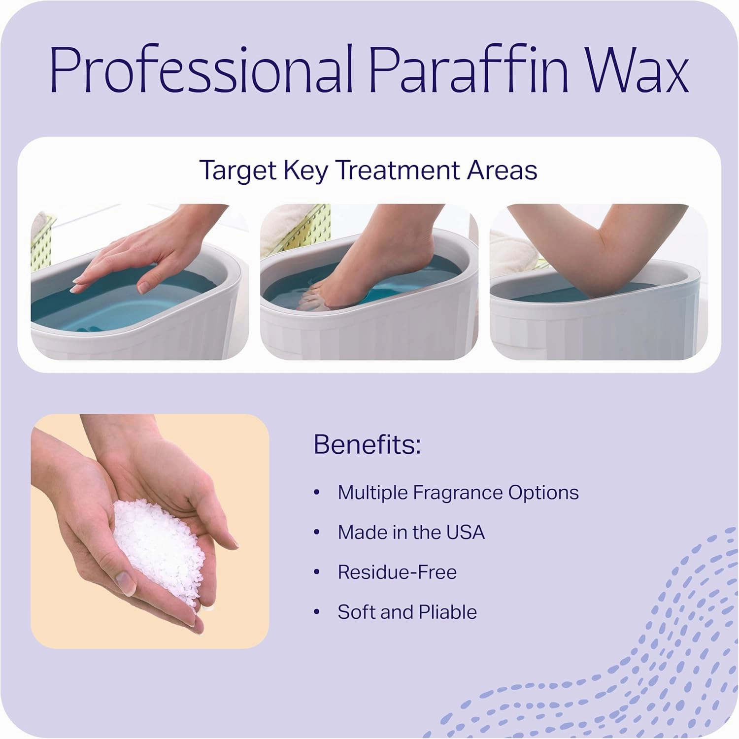 Therabath Paraffin Wax Refill - Use to Relieve Arthritis Discomfort, Stiff Muscles & Dry Skin - Hands, Feet, Body - Made in USA, 6 lb. Blooming Lilacs