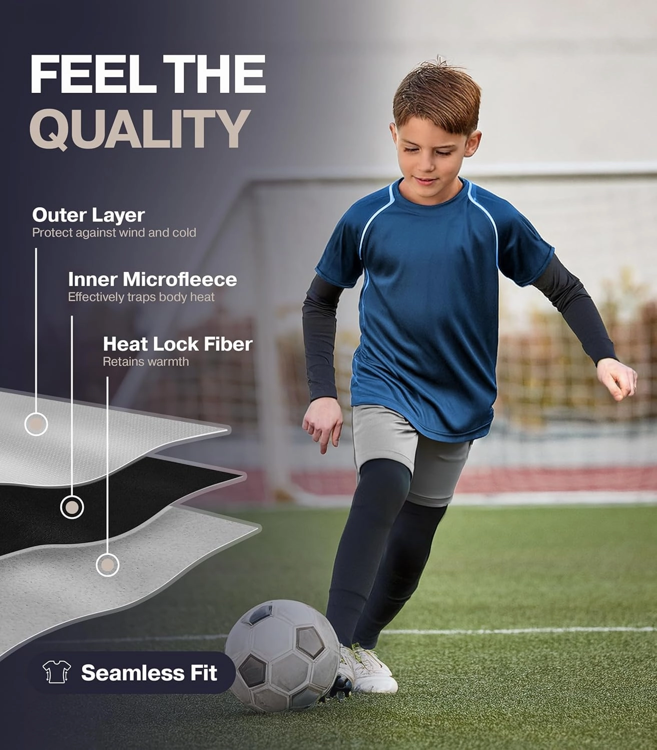 Thermajohn Thermal Underwear for Kids, Boys Thermal Underwear Set, Base Layers for Skiing, Long Johns for Boys Kids