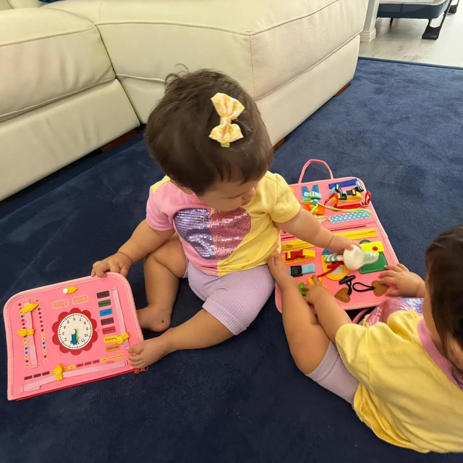 Tibatoes Play Board, Tibatoes Busy Board, Felt Board, for Long Car Rides and Summer Trips Boys Girls, No Screens, No Meltdowns, Just Focused Play (Style C)