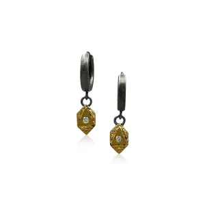 Tiny Atlantis Huggie Drops - Gold