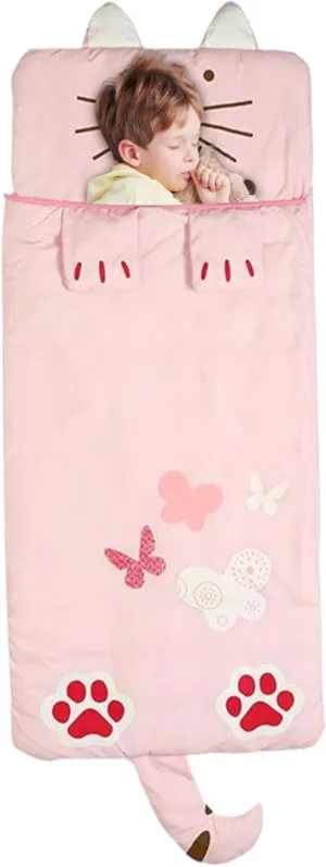 Toddler Nap Mat, Kids Sleep Bag Nap Mat Cozy Sleeping Bag for Boys and Girls, Children's Cartoon Slumber Sack