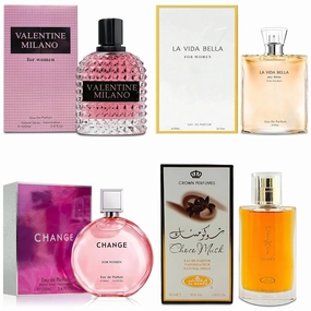 Top Sales 4 Piece Women Perfume Set Choco Musk/Valentine Milano/La Vida Bella/Change Eau de Parfum, Women's Fragrance Sets with Luxury Gift Box for Daily Use