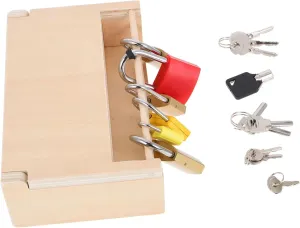 Totority Montessori Lock Box Engaging Learning Tool for Cognitive Skills Attention Span and Interactive Family Play for Preschool and Early Education