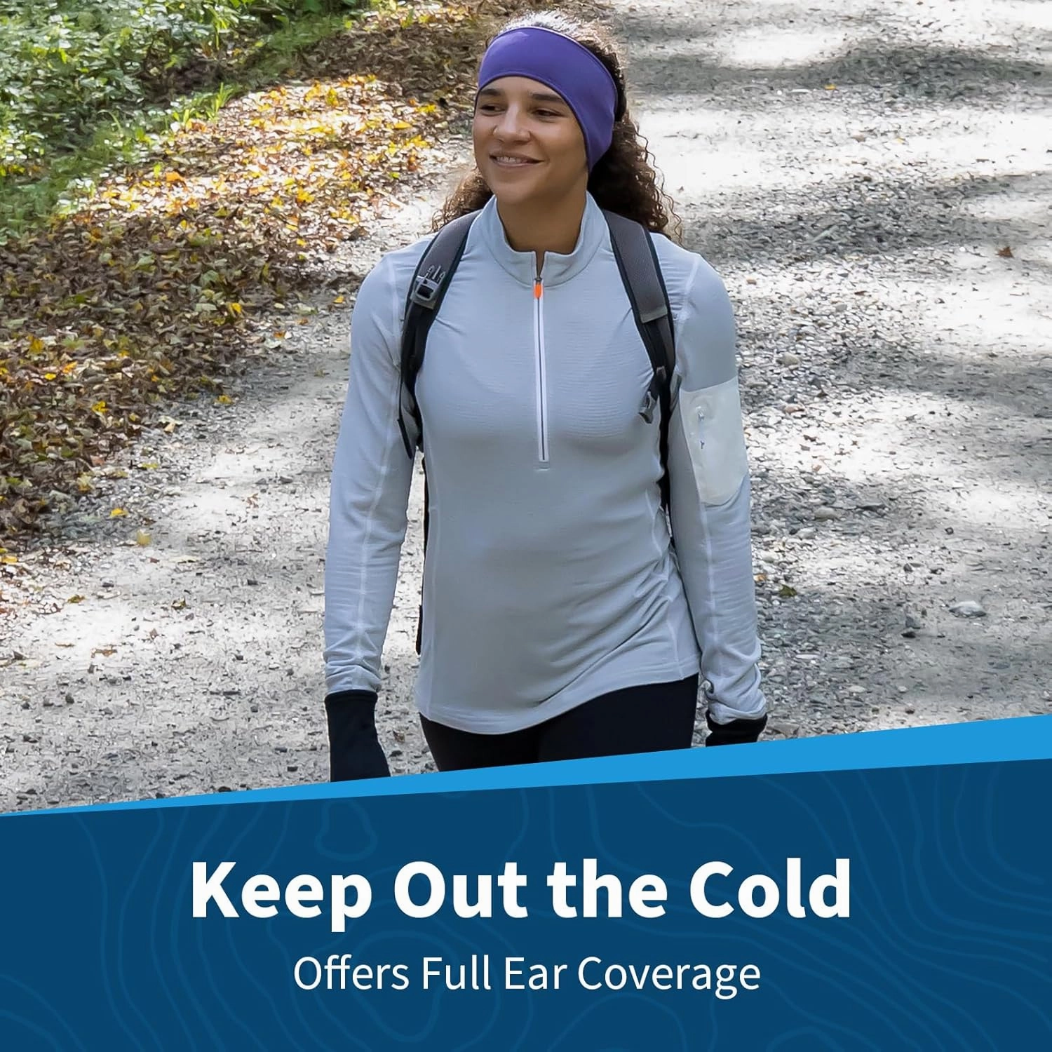 TrailHeads Womens Ponytail Headband - Moisture Wicking Hair Headband for Running, Winter, Workout - Athletic Headband Women