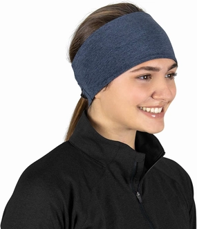 TrailHeads Womens Ponytail Headband - Reflective, Moisture Wicking Hair Headband for Running, Winter - Adrenaline Series