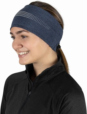 TrailHeads Womens Ponytail Headband - Reflective, Moisture Wicking Hair Headband for Running, Winter - Adrenaline Series