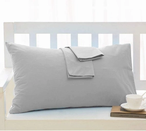 Travel Pillowcase 12x16 500 Thread Count Egyptian Cotton Set of 2 Toddler Pillowcase Zipper Closer 100% Egyptian Cotton (Toddler Travel 12x16 Zipper, Silver Grey Solid)