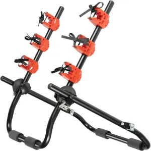Trunk Mount Bike Rack for 3 Bikes - Foldable Hitch-Free Car Bicycle Carrier, Universal Fit Sedan/SUV/Hatchback with Anti-Sway Straps & License Plate Visibility