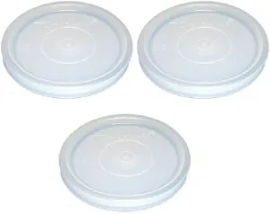 Tupperware Set of 3 G Size 3 Inch Seals in Classic Sheer Part Number 297