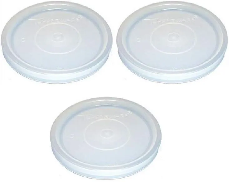 Tupperware Set of 3 G Size 3 Inch Seals in Classic Sheer Part Number 297