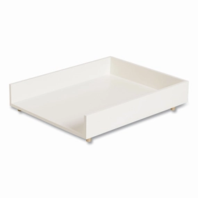 U Brands Juliet Paper Tray, 1 Section, Holds 11" x 8.5" Files, 10 x 12.25 x 2.5, White
