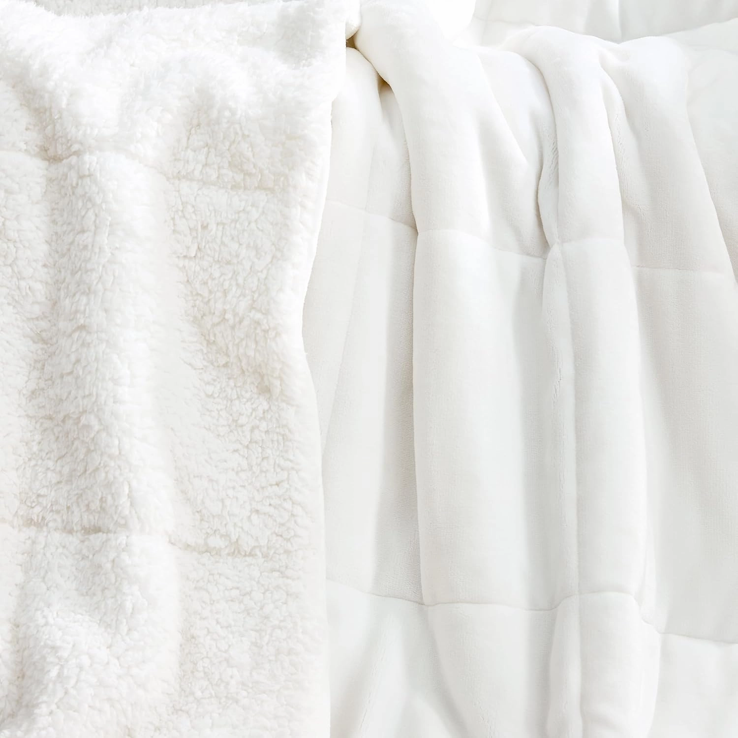 UGG Nita Throw Blanket Soft Reversible Plush Throw for Couch or Bed Cozy Fuzzy Warm Fluffy Blanket for Living Room or Cute Bedroom Decor Down Alternative Washable, 50-inch x 70-inch, White Snow