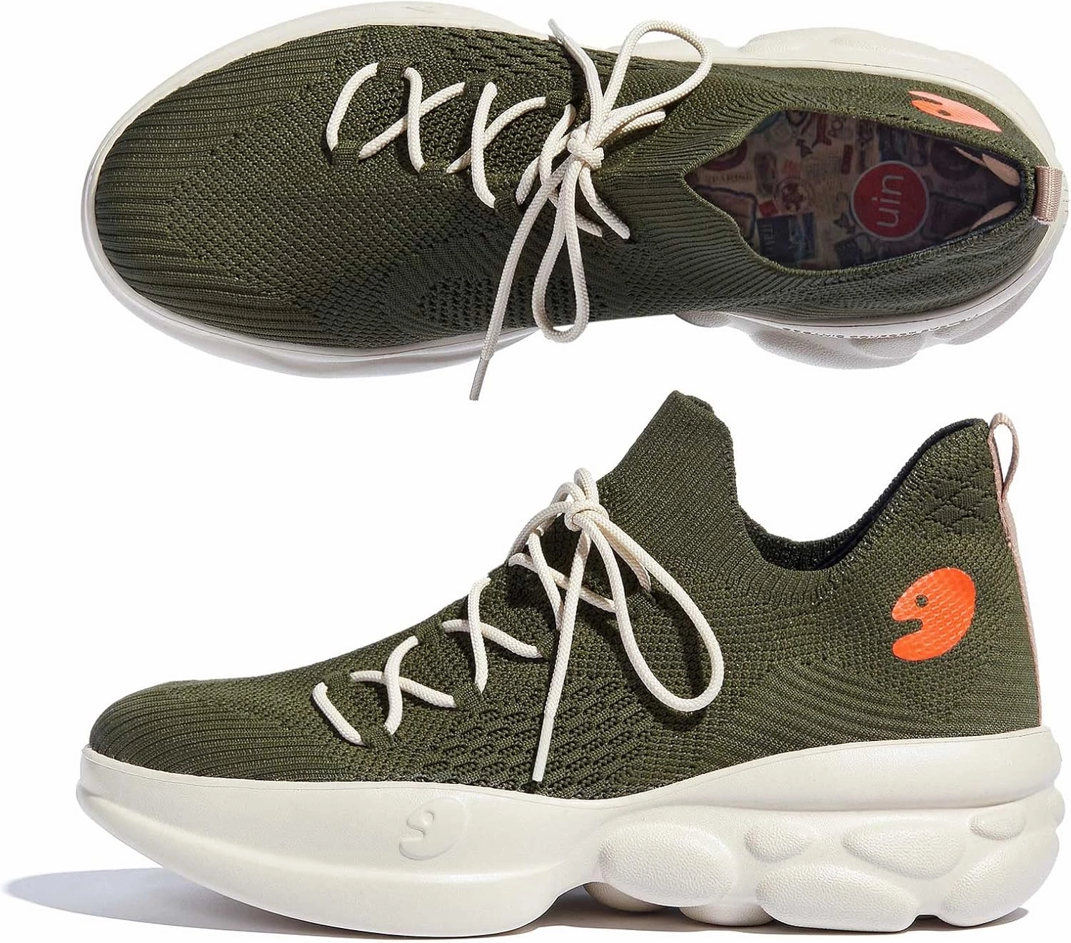 UIN Men's Chunky Fashion Sneakers Walking Casual Comfortable Art Painted Travel Designer Dad Shoes Ronda