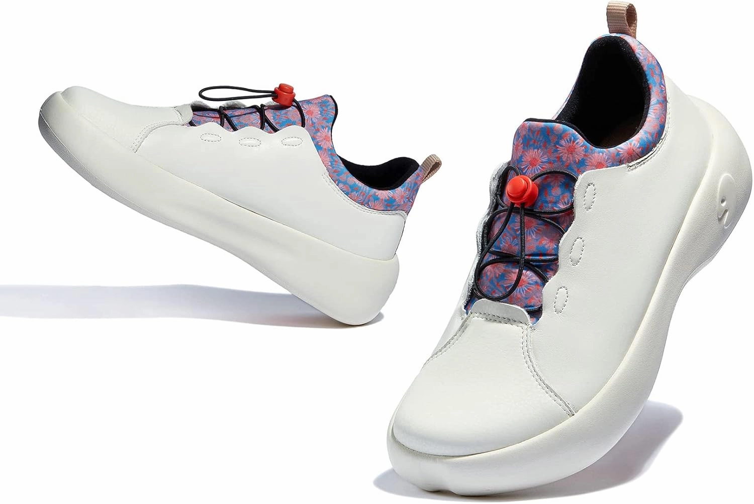UIN Women's Art Painted Fashion Sneaker Wide Toe Lace-up Lightweight Comfort Walking Travel Shoes Bartello